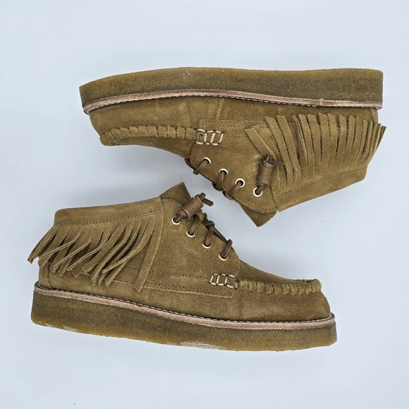 NWOT Rebecca Minkoff x Sperry Fringe Tan Leather Chukka Boots, Tan, Women’s 7.5 - Picture 14 of 16